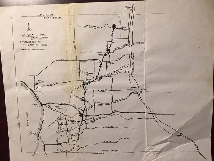 Photo: Ride map from 1990